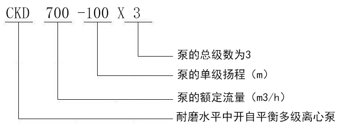 CKD700-100X3多级双吸中开泵型号说明